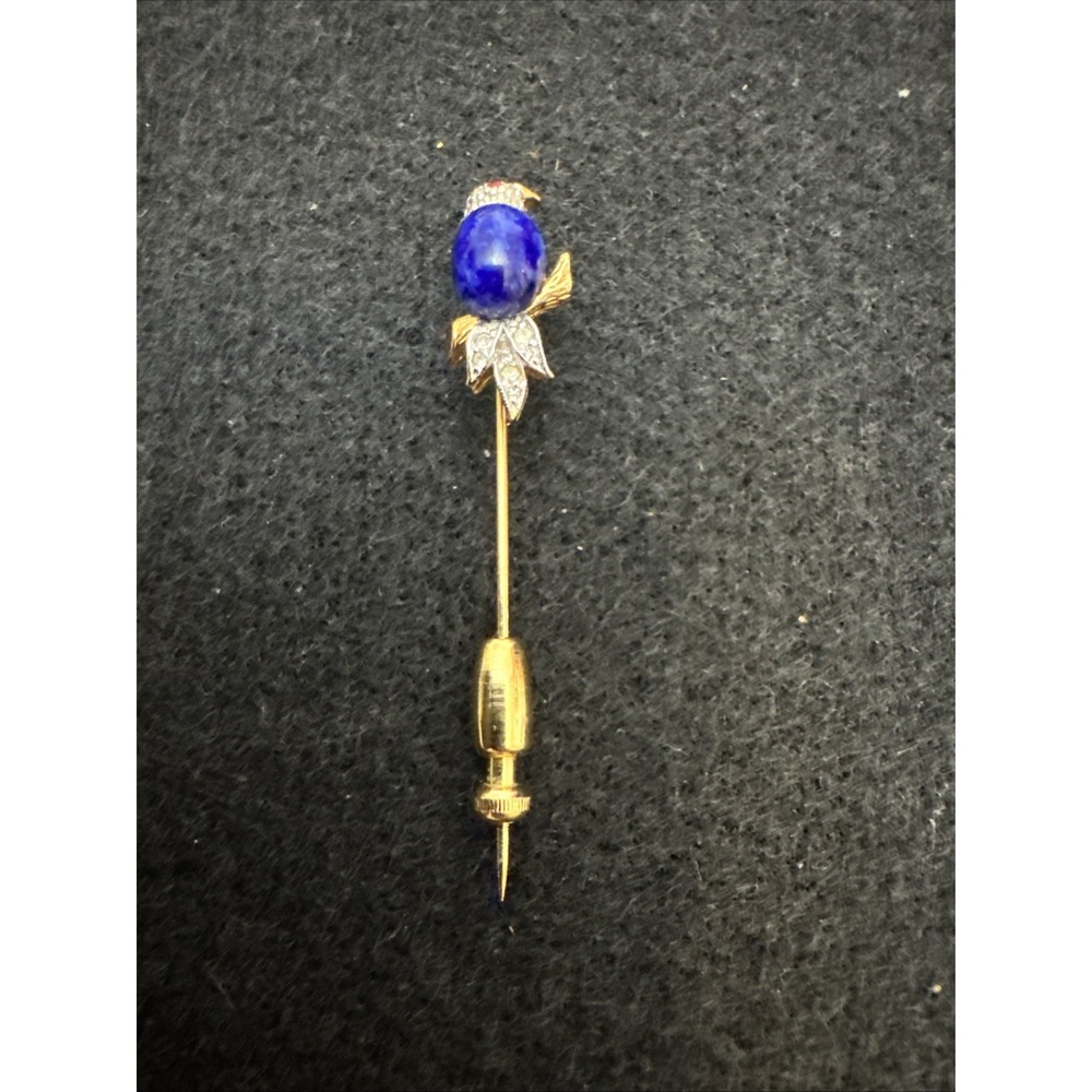Vintage Panetta Jelly Belly Bird Gold Tone Rare Pave 1950's